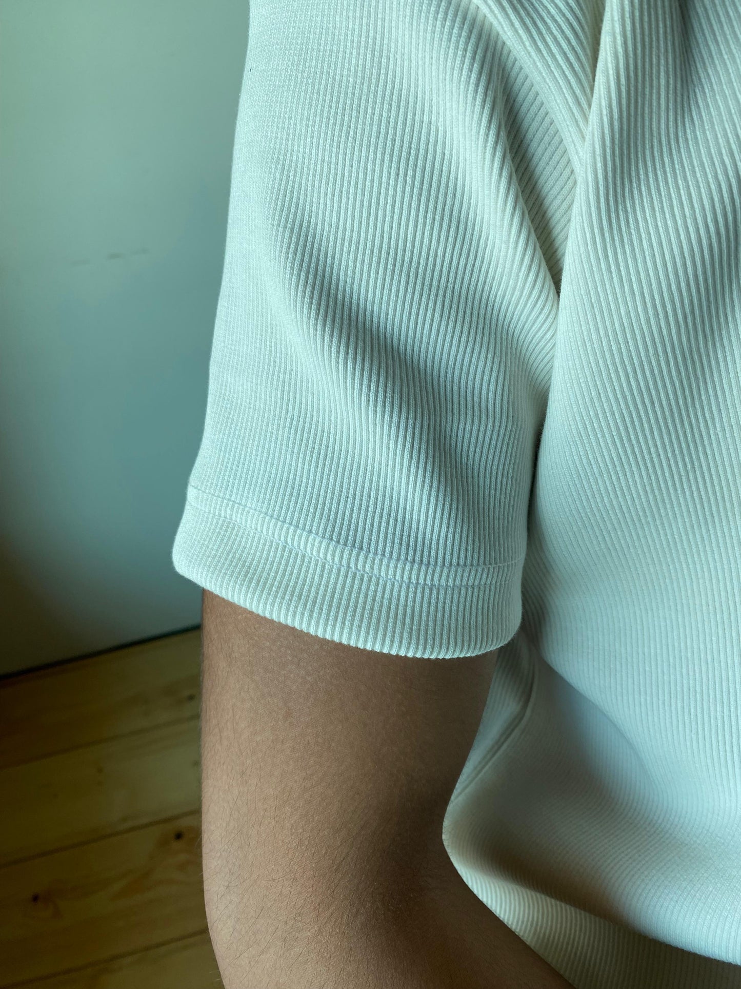 Off White - Buttonless Textured Polo